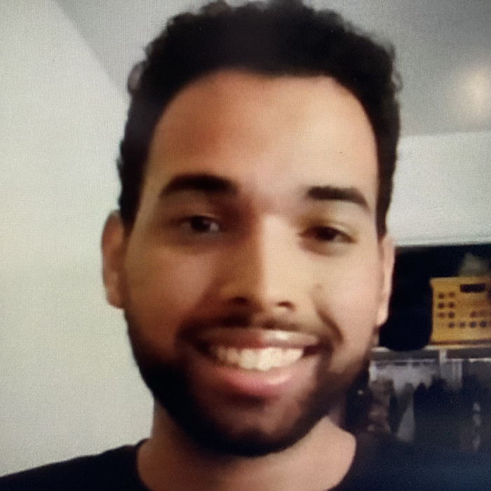 man with beard smiling