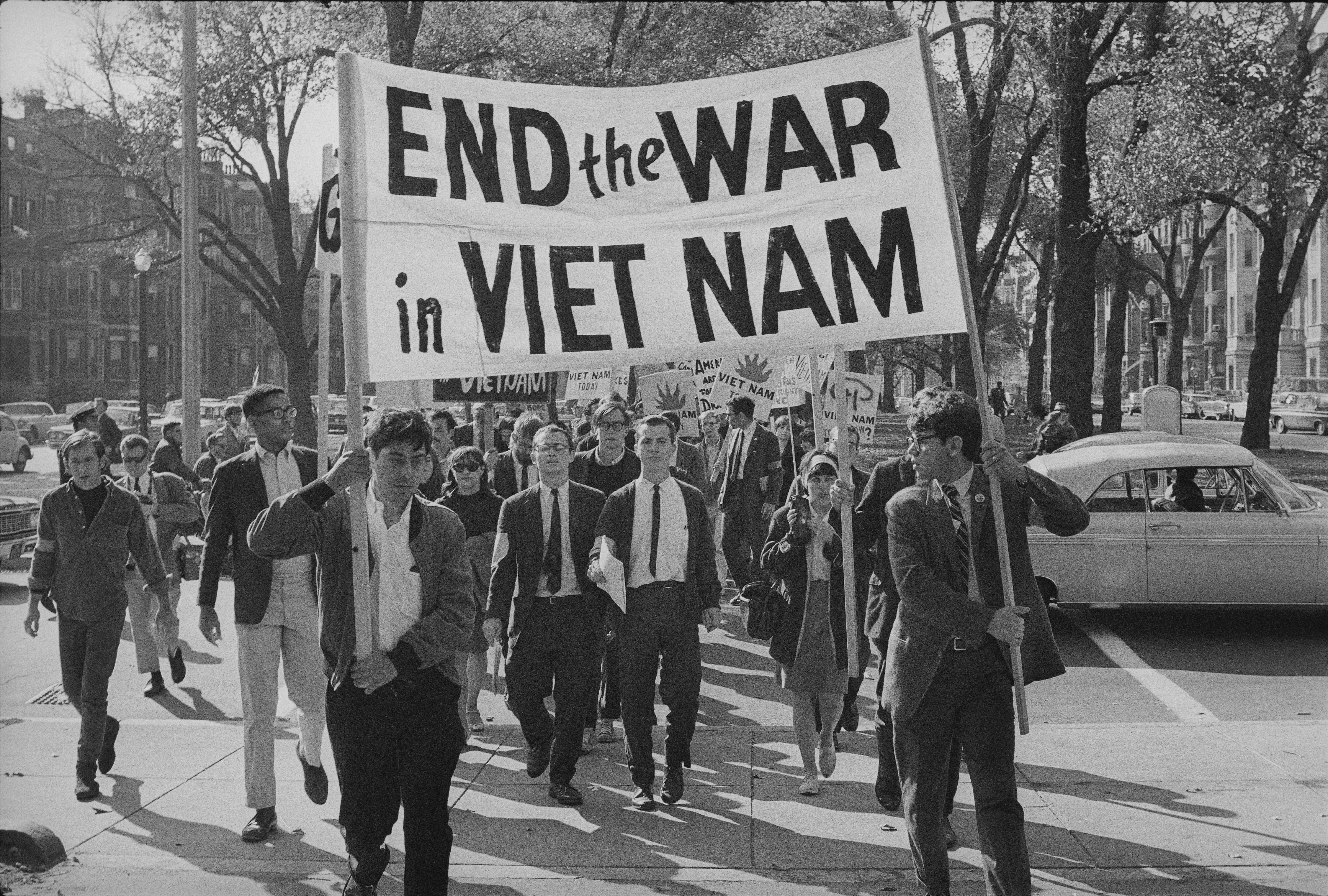 Defying American airpower, North Vietnamese troops and materiel stream down the Ho Chi Minh Trail, while Saigon struggles to pacify the countryside. As an antiwar movement builds at home, GIs discover that this war is nothing like their fathers' war.